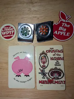 VINTAGE REFRIGERATOR FRIDGE MAGNET LOT OF 6 ASSORTED MAGNETS