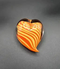 Art Glass Heart Paperweight