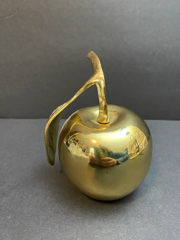 Brass Apple Bell 4.5” Tall 3.5” Wide