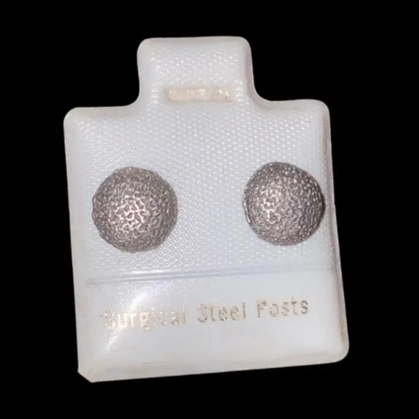 #28- New Old Stock Vintage 1980S Pewter Post Earrings As Pictured