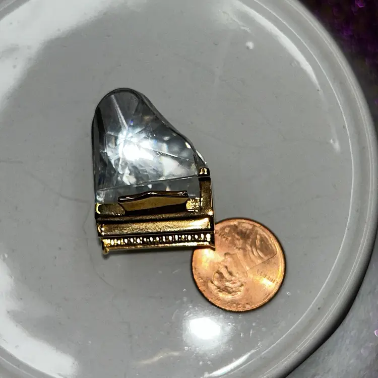 Swarovski Crystal Memories Gold Miniature Grand Piano 173368 - RETIRED