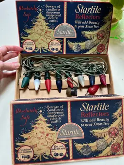 Star Lite Vintage Christmas Lights, Original Box