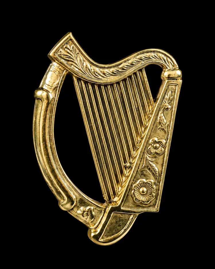 Vintage Liffey Brass Door Knocker Boxed Home Decor Harp Design