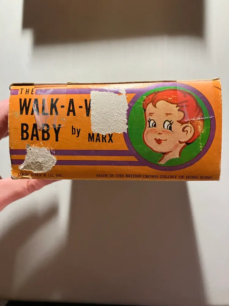 The Walk-A-Way Baby Marx Toys Vintage Toy In Original Box