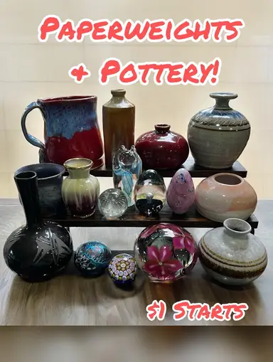 Paperweights & Pottery $1 Starts with MyFlippingVanLife!