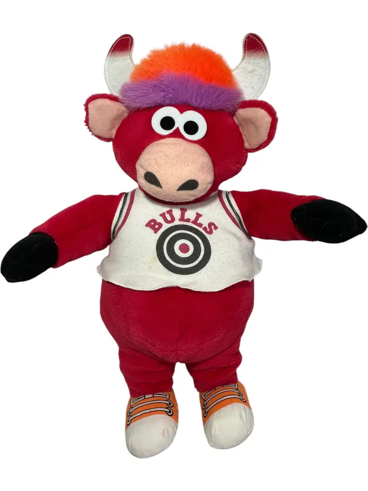 VTG Chicago Bulls 1990s BENNY THE BULL Plush NBA Stuffed Mascot (ACE 15")