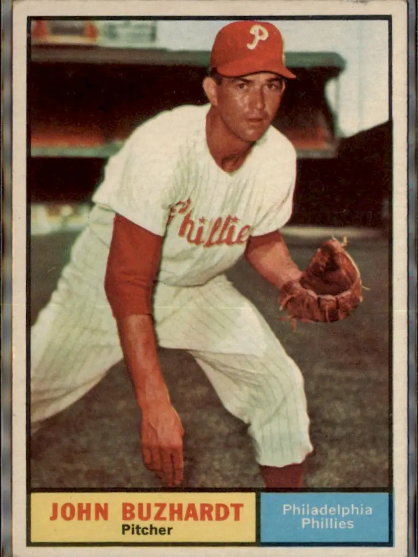 1961 Topps #3 John Buzhardt - ( ) - Philadelphia Phillies