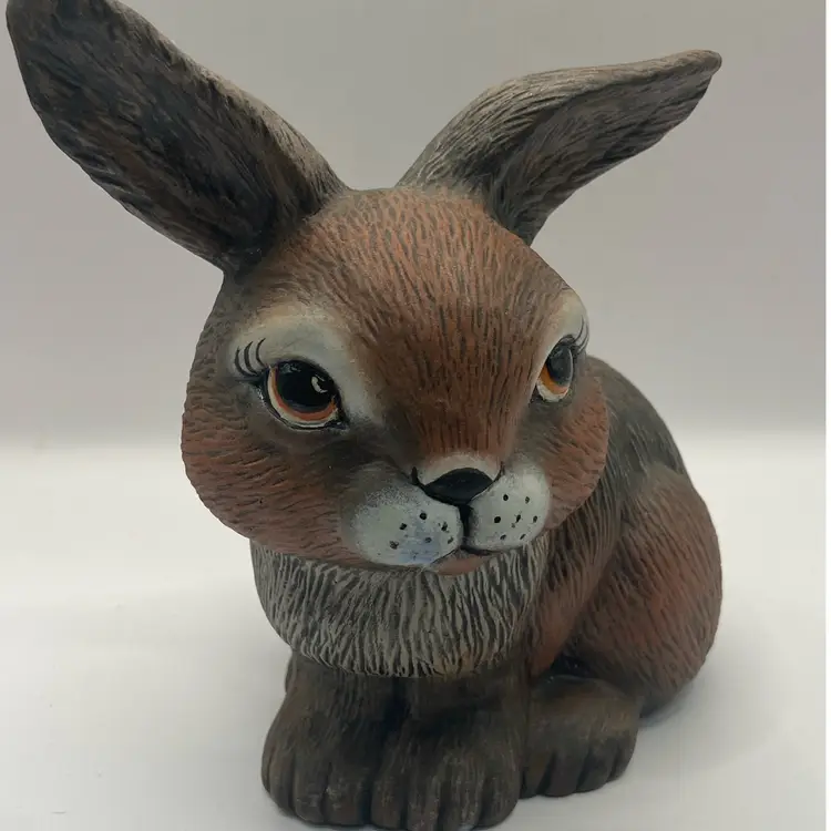 Ceramic Bunny, Hand painted, 5 1/2”