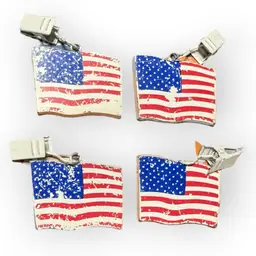 Vintage Chippy Set Of Patriotic Tablecloth Weights for Your Picnic Table