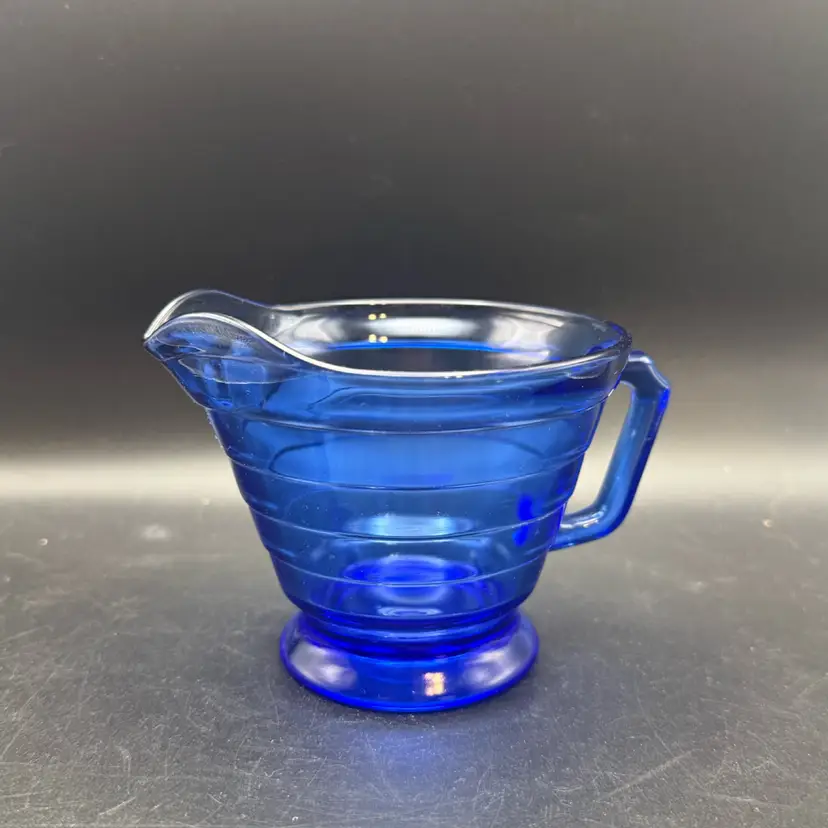 Hazel Atlas Moderntone Cobalt Blue Creamer