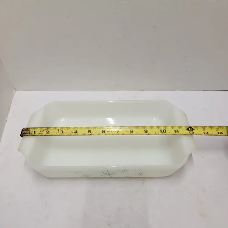 Anchor Hocking Fire King 432 Casserole Dish 1 1/2Qt Blue Starburst