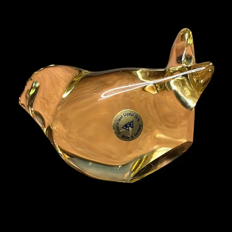 19. Genuine lead Crystal made in Germany, yellow bird.