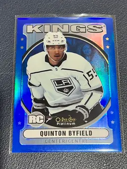 2021-22 OPC Platinum Quinton Byfield Blue Rainbow /199