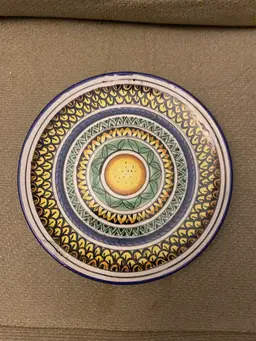 Italian Hand Painted Deruta Pottery Plate Dipinto a Mano 7 3/4 X 1 Inches