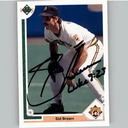 Sid Bream Signed Pittsburgh Pirates 1991 Upper Deck Baseball Card #109
