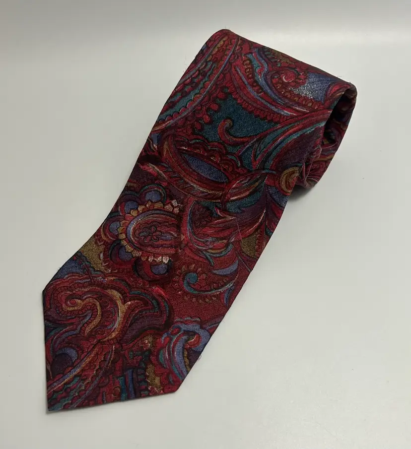 Vintage Stanley Blacker Multicolor Paisley Design Tie 56.50" x 3.85"