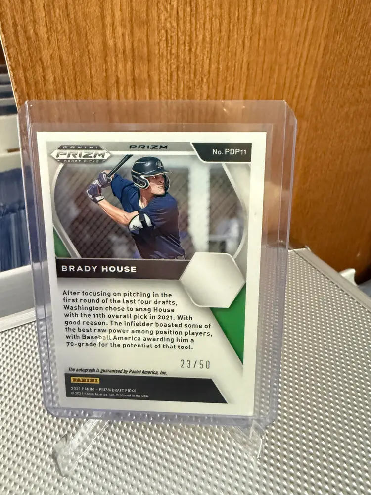 Brady House 2021 Panini Prizm Draft Picks Auto/50