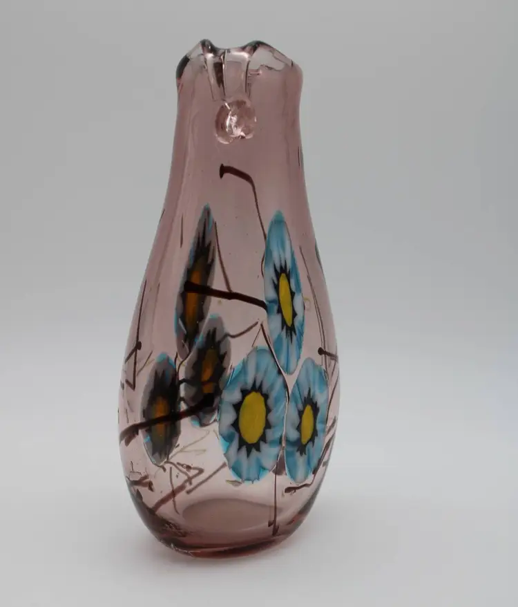 Herb A Thomas (signed HAT) Hand Blown Glass Vase