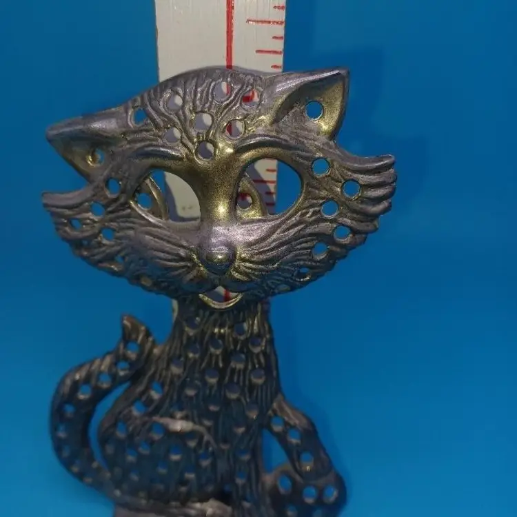 Vintage Silver Plated Cat Earring Holder