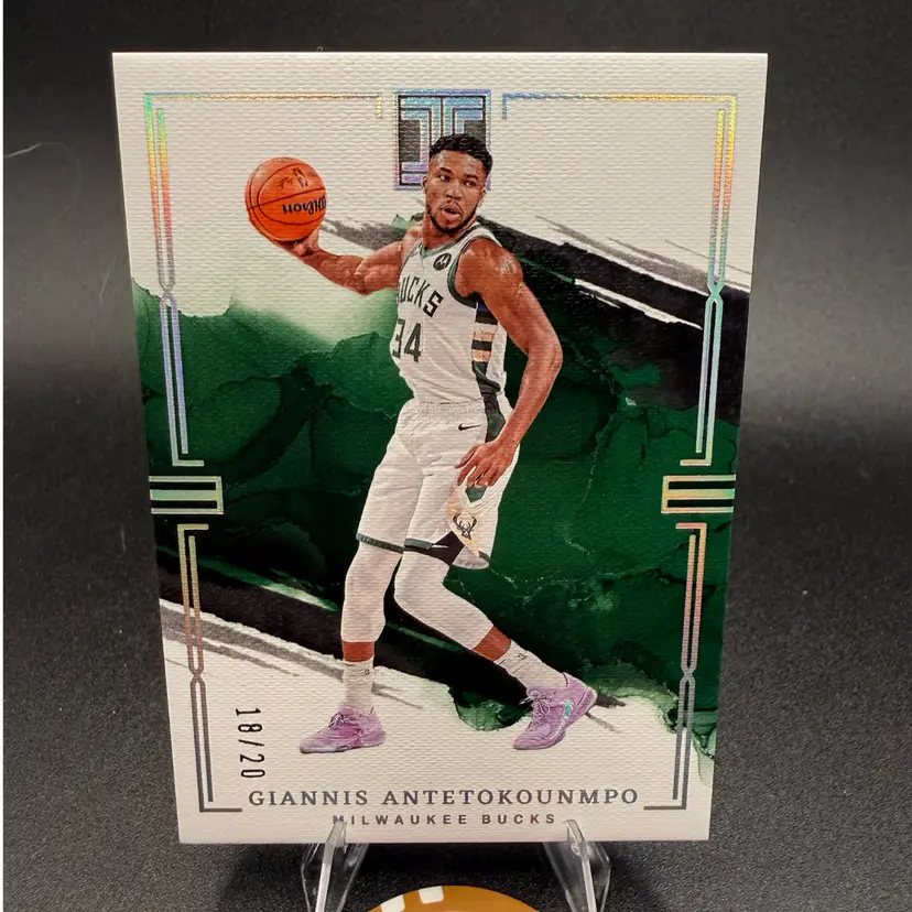 Giannis Antetokounmpo Silver Holo #/20 2022-23 Impeccable Miami Heat
