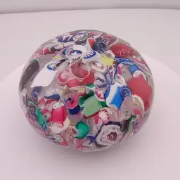 #01 Antique New England Glass Company scramble paperweight