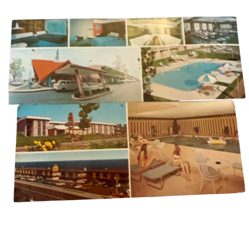 Set Of Howard Johnson & Best Western Panoramic Hotel Postcards 1960s