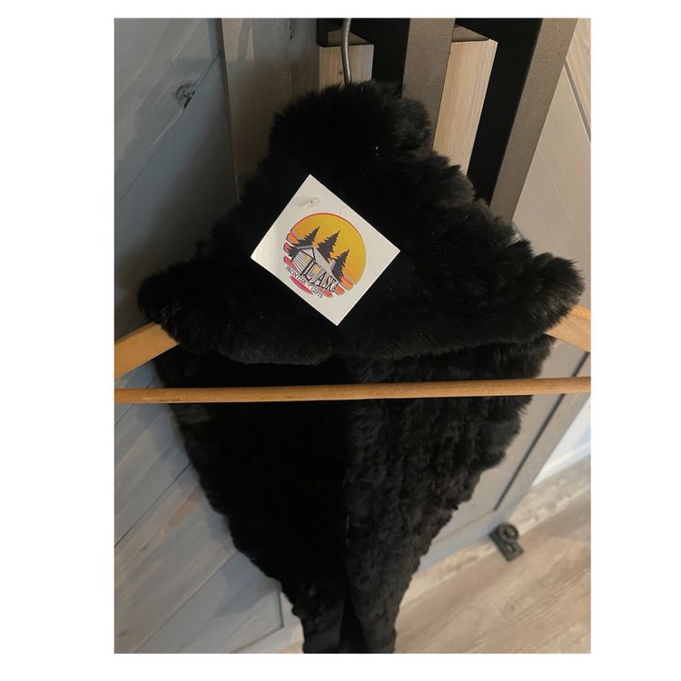 Black Rex Rabbit 29" Infinity Scarf