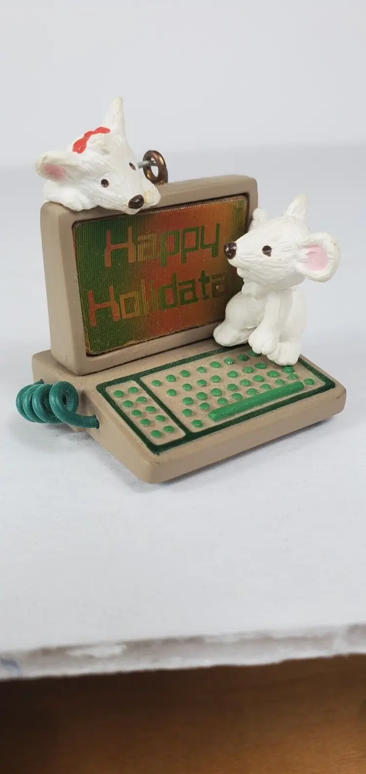 Vtg 1987 Hallmark Ornament Happy Holidata Christmas Pizzazz Keepsake Collection