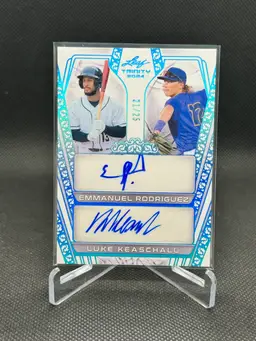 Luke Keaschall And Emmanuel Rodriguez 2024 Leaf Trinity Dual Auto 21/25 Minnesota Twins