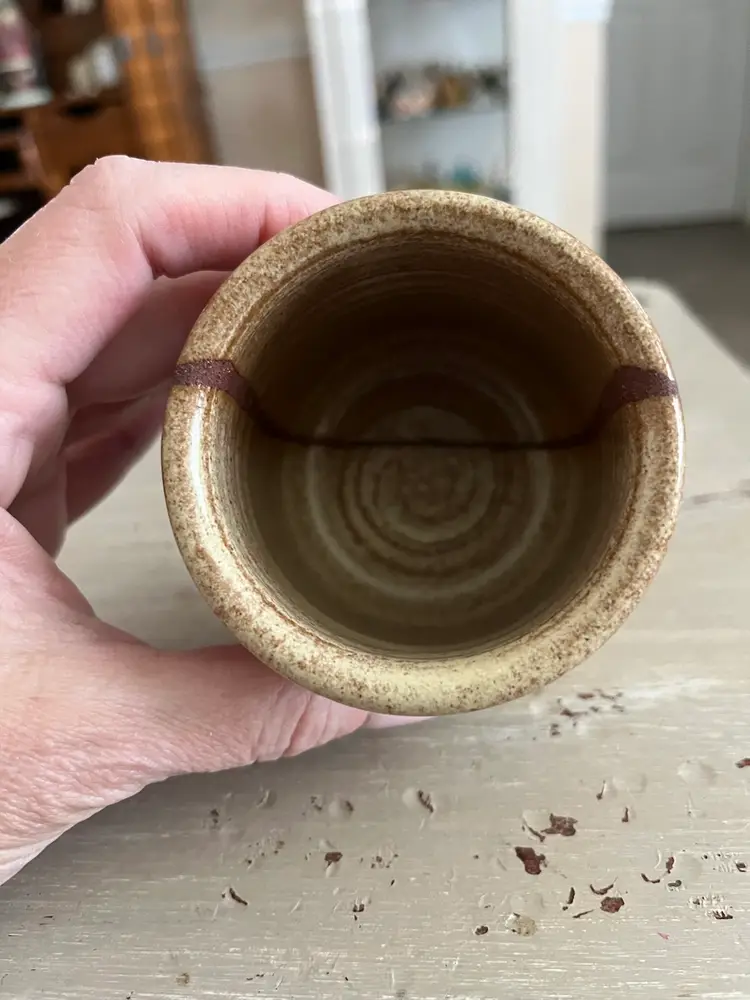 Studio Pottery Vase/Pen Or Pencil Cup