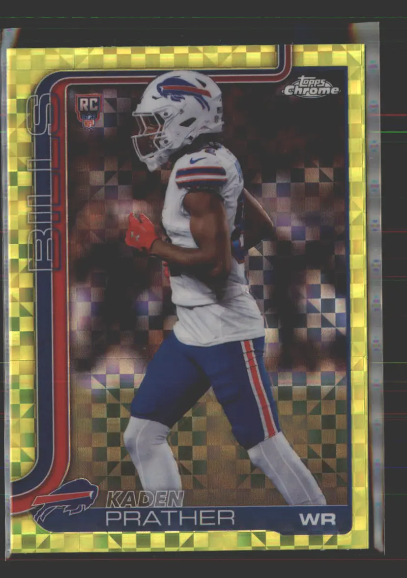 Kaden Prather 2025 Topps Chrome Lime Green X-Fractor #394 - (142) - Buffalo Bills