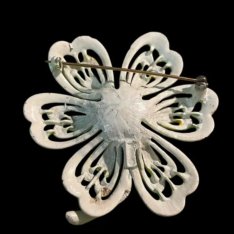 Vintage 1960’s Metal Flower Brooch