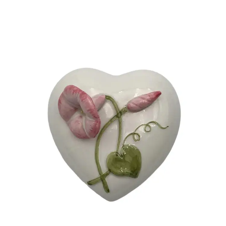 Vintage Fitz & Floyd Heart Shaped Trinket Box.