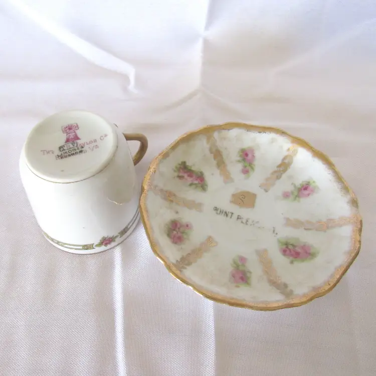 T V Limoges Demitasse Cup w/Saucer