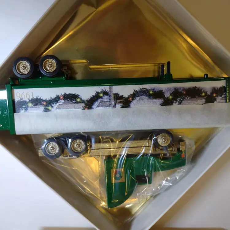 Winross Diecast Tractor Trailer Truck 1996 Green Happy Holidays ARL Transport Christmas Gift Idea
