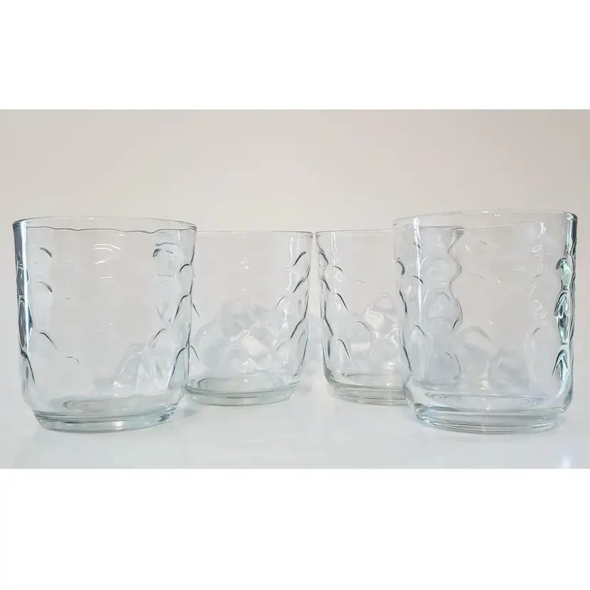 Libbey Fish Scale Thumbprint Tumblers