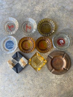 Lot Of Vintage Ash Trays Assorted