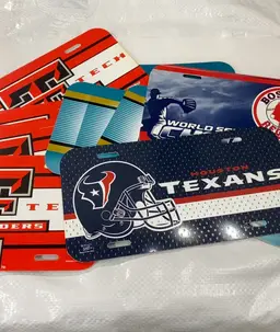 Vanity License Plates Plastic Circa Early 2000s Texas Tech Jaguars Plus - Total 16 Plates