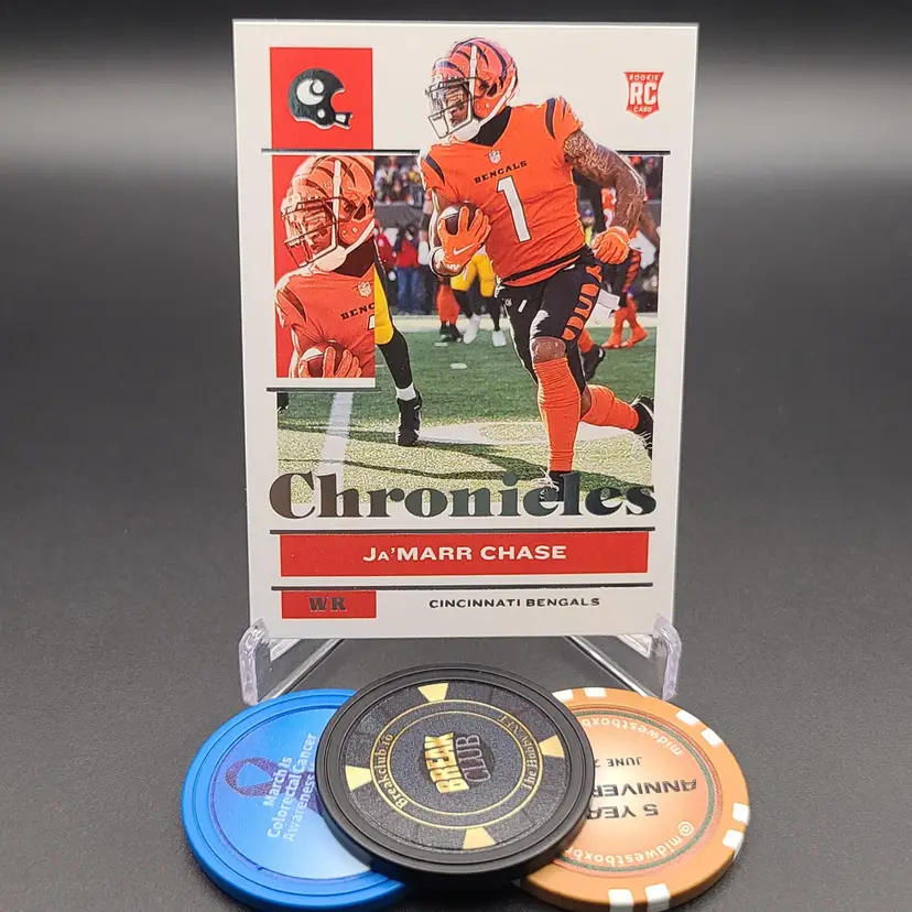 Ja'Marr Chase Rookie 2021 Panini Chronicles Football Card #17 - Cincinnati Bengals