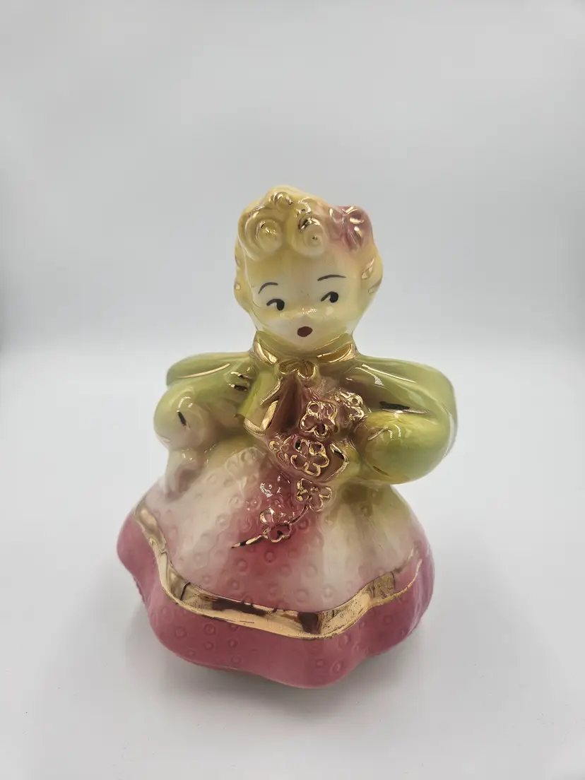 #C24 Hull USA 90 Green and Pink Southern Belle Ceramic GlazedPlanter