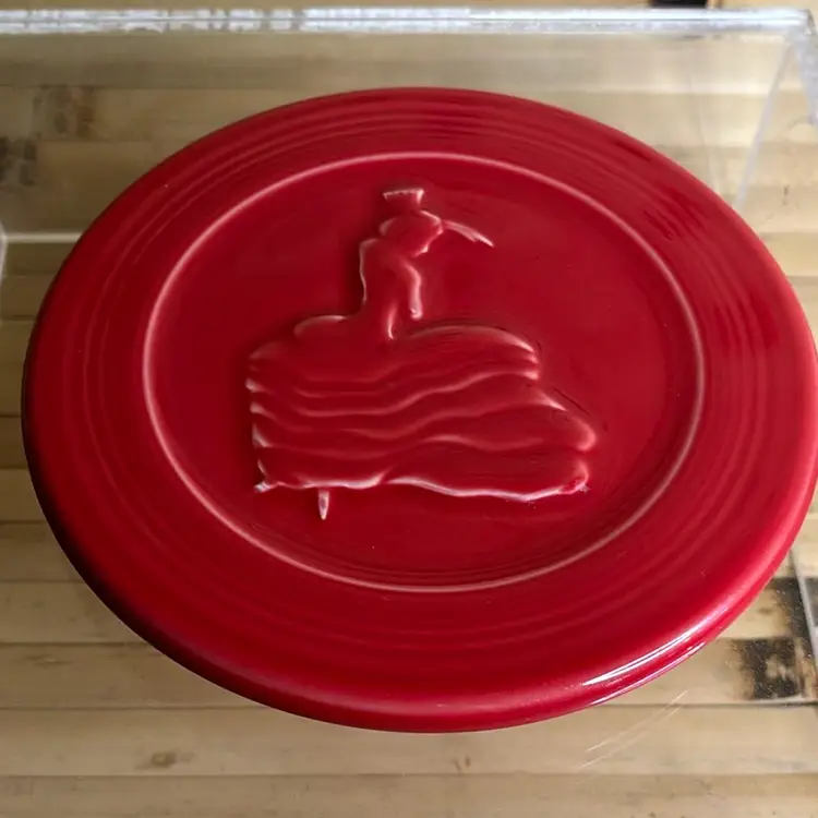Red Fiestaware Spoon Rest