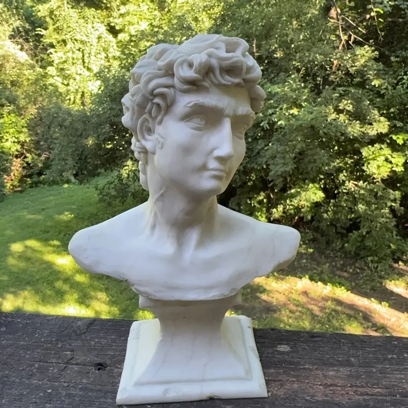 11” Classical David Bust Resin Statue