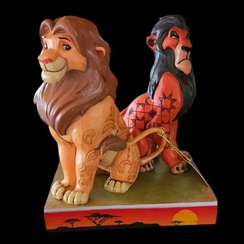 # 21. Enesco Jim Shore Disney Traditions The Lion King Simba and Scar Figurine, 6.5 Inch