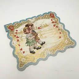 30’s Fair Lady And Knight Fighting Dragons Valentine Rectangle