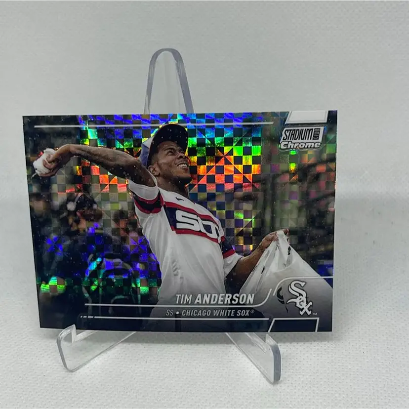 2022 topps stadium club chrome x-fractor tim anderson #39 Chicago White Sox 