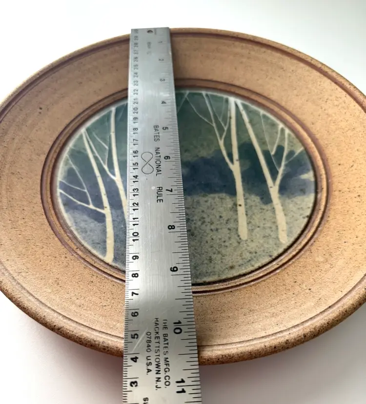 Original Peter Price Ceramic Plate - Birch Trees Series