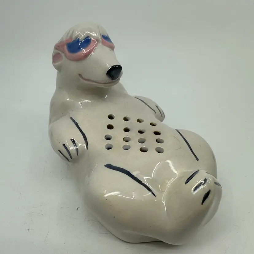 Vintage Polar Bear Refrigerator Baking Soda Holder - 1978