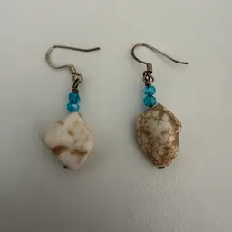 White Turquoise Dangle Earrings