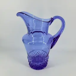 Neodymium Pressed Glass Pitcher