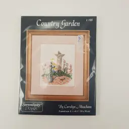 Country Garden Cross Stitch Kit by Carolyn Meacham Serendipity Designs